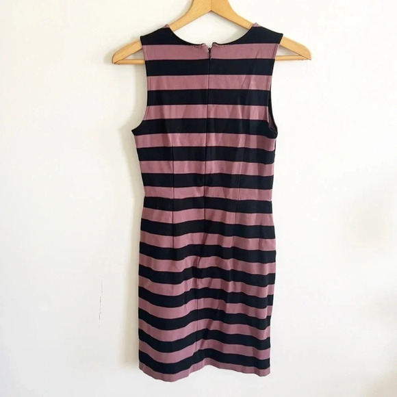 LOFT Sleeveless Black and Pink Mini Dress - Picture 4 of 6